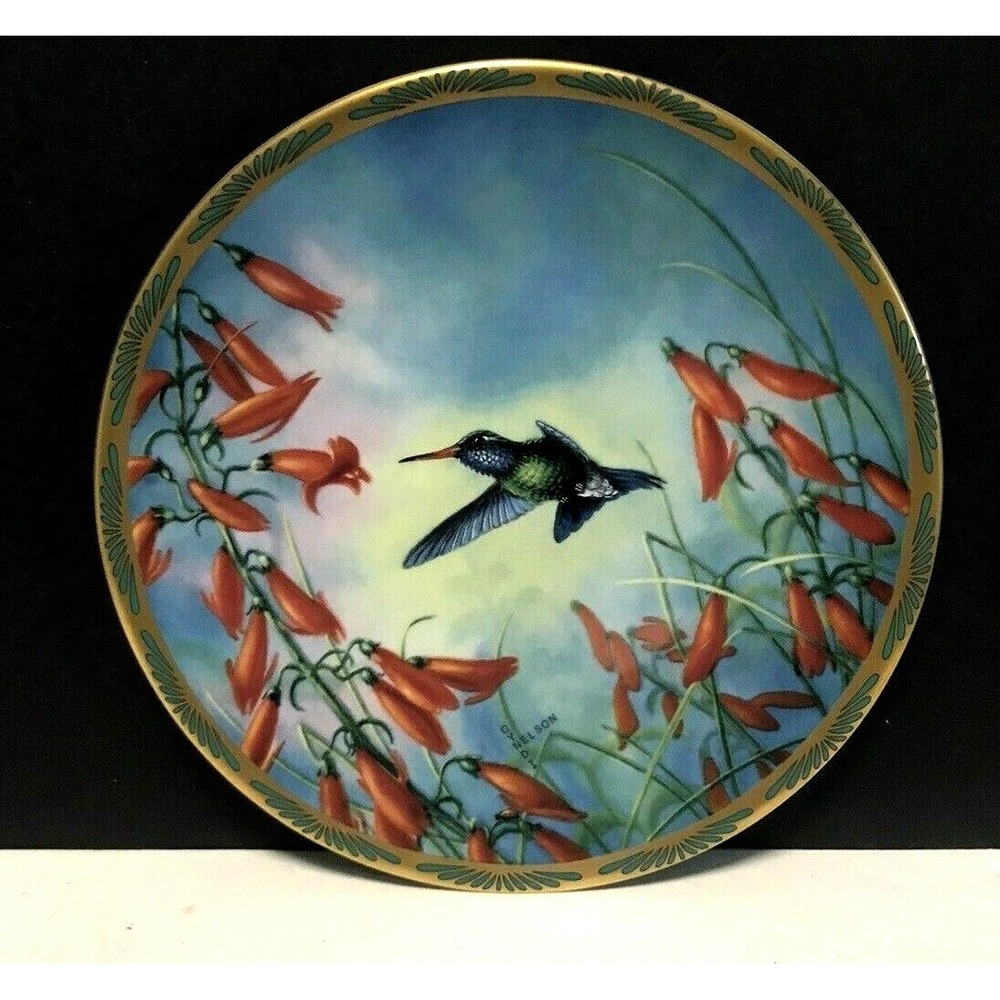 Hummingbird Gems of Nature-Broad Billed by Cyndi Nelson Plate #6085A